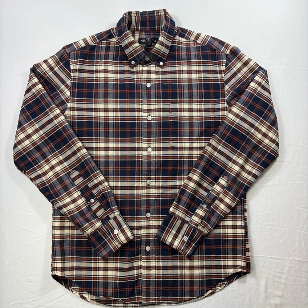 J. Crew Factory Men’s Merchantile Flex Plaid Button Down Shirt | Size M